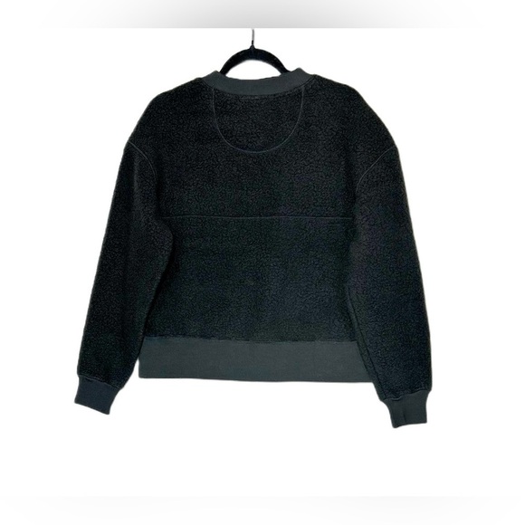 NWT Everlane Black ReNew Fleece Oversized Crew Pullover Teddy, Sizes XS, S, & M - Picture 7 of 14
